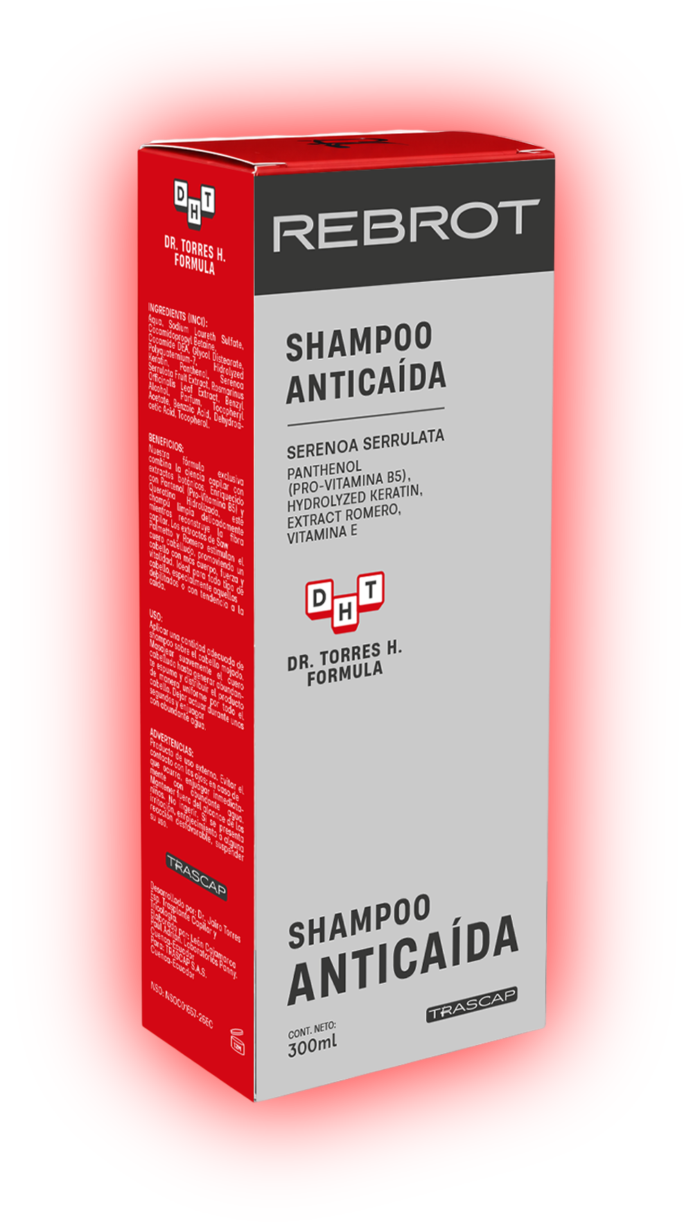 Caja del shampoo anticaída REBROT 300ml